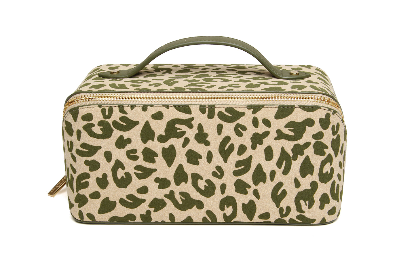 Olive Leopard - Train Case