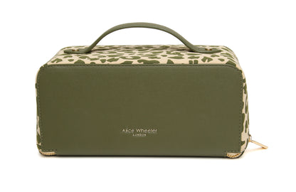 Olive Leopard - Train Case