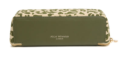Olive Leopard - Small Train case