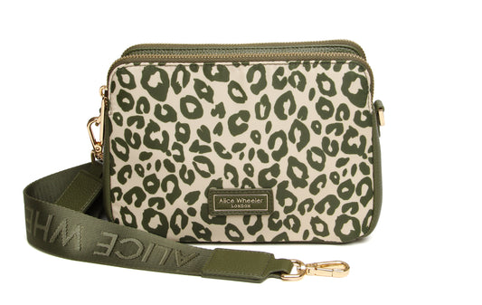 Olive Leopard - Soho Double Zip