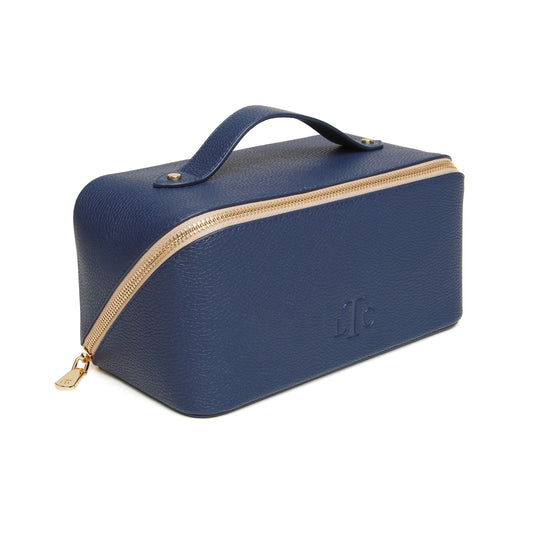 The London Train Case Co. - Navy and Stone Train Case