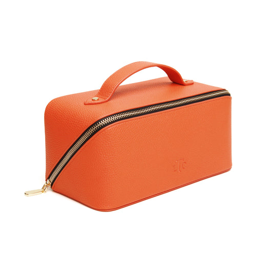 The London Train Case Co. - Orange and Black Train Case