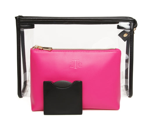 Pink & Black LTC Luxury 3 Piece Beauty/Makeup Gift Set