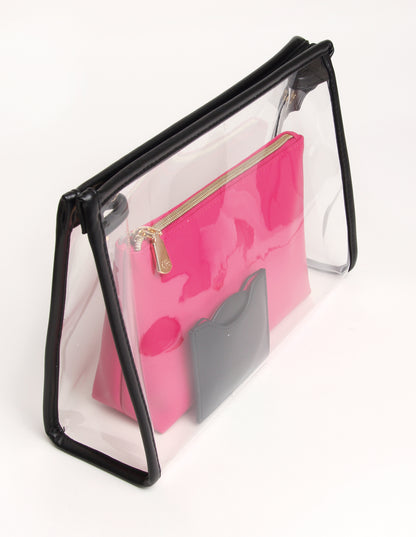 Pink & Black LTC Luxury 3 Piece Beauty/Makeup Gift Set