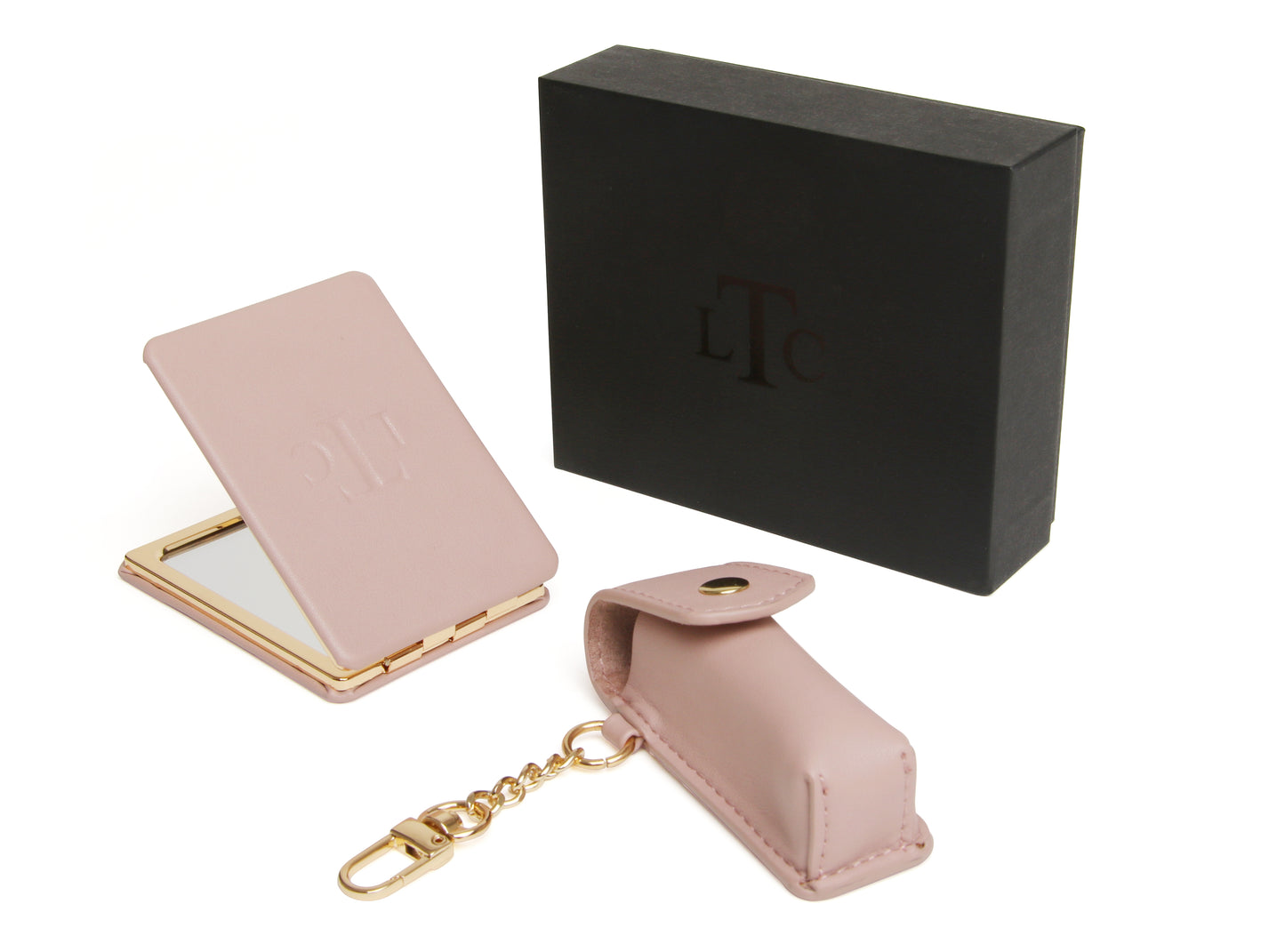 Pink LTC - Mirror and Lipstick Holder Gift Set