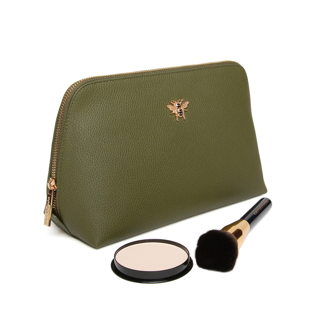 Luxury Olive Beauty/makeup Bag Large