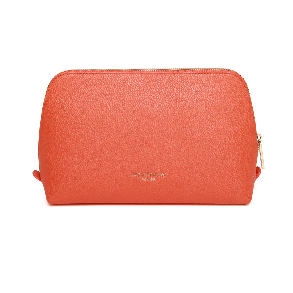 Luxury Orange Beauty/makeup Bag Large – Alice Wheeler London