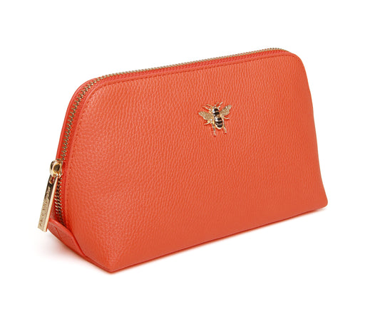 Luxury Orange beauty/makeup bag Small