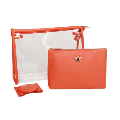 Orange Luxury 3 Piece Beauty/Makeup Gift Set
