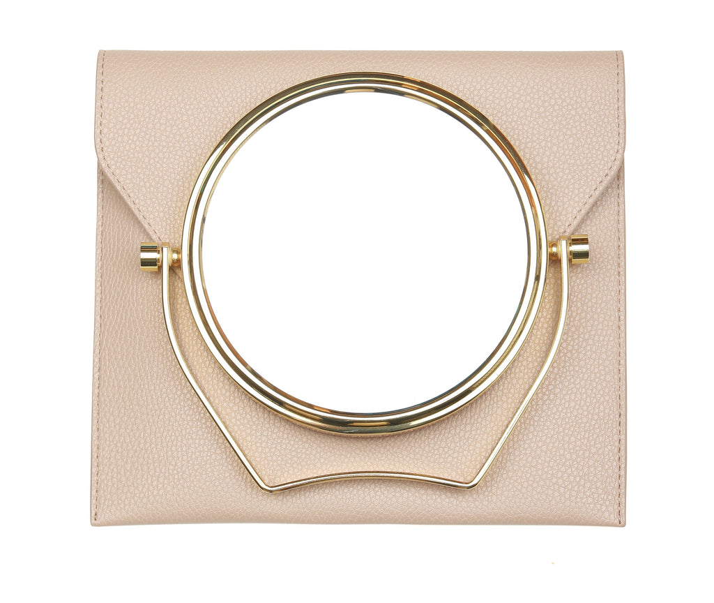 Stone Luxury Travel Mirror and Case with 7x magnifying
