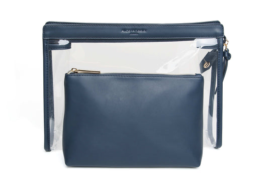 Navy - Luxury Nappa 2pc Beauty Set