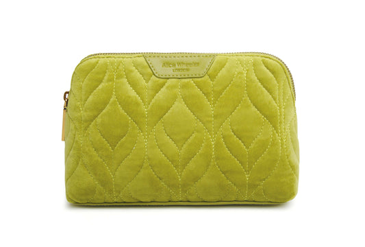 Lime - Velvet Make up Bag