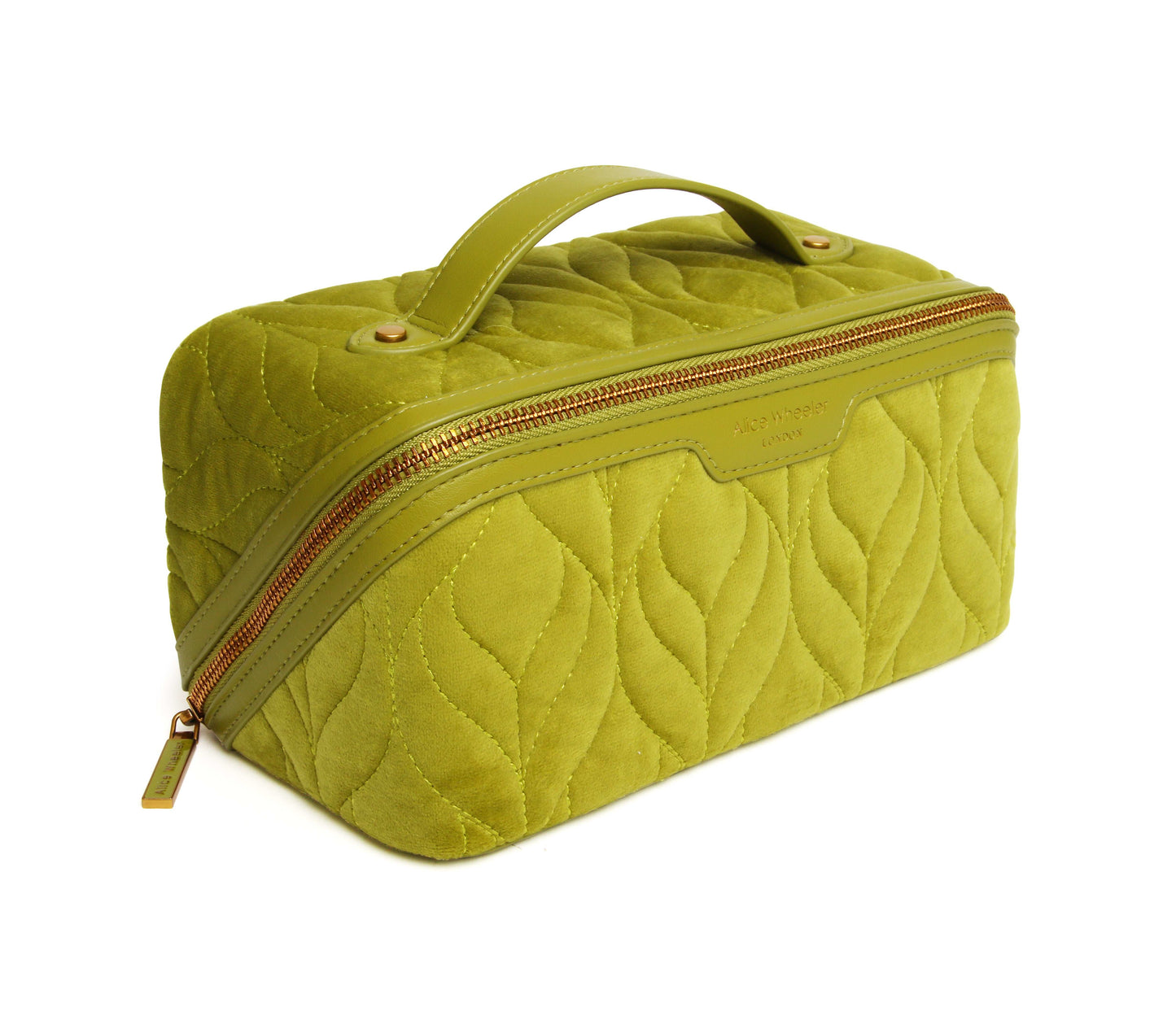 Lime Velvet Train case