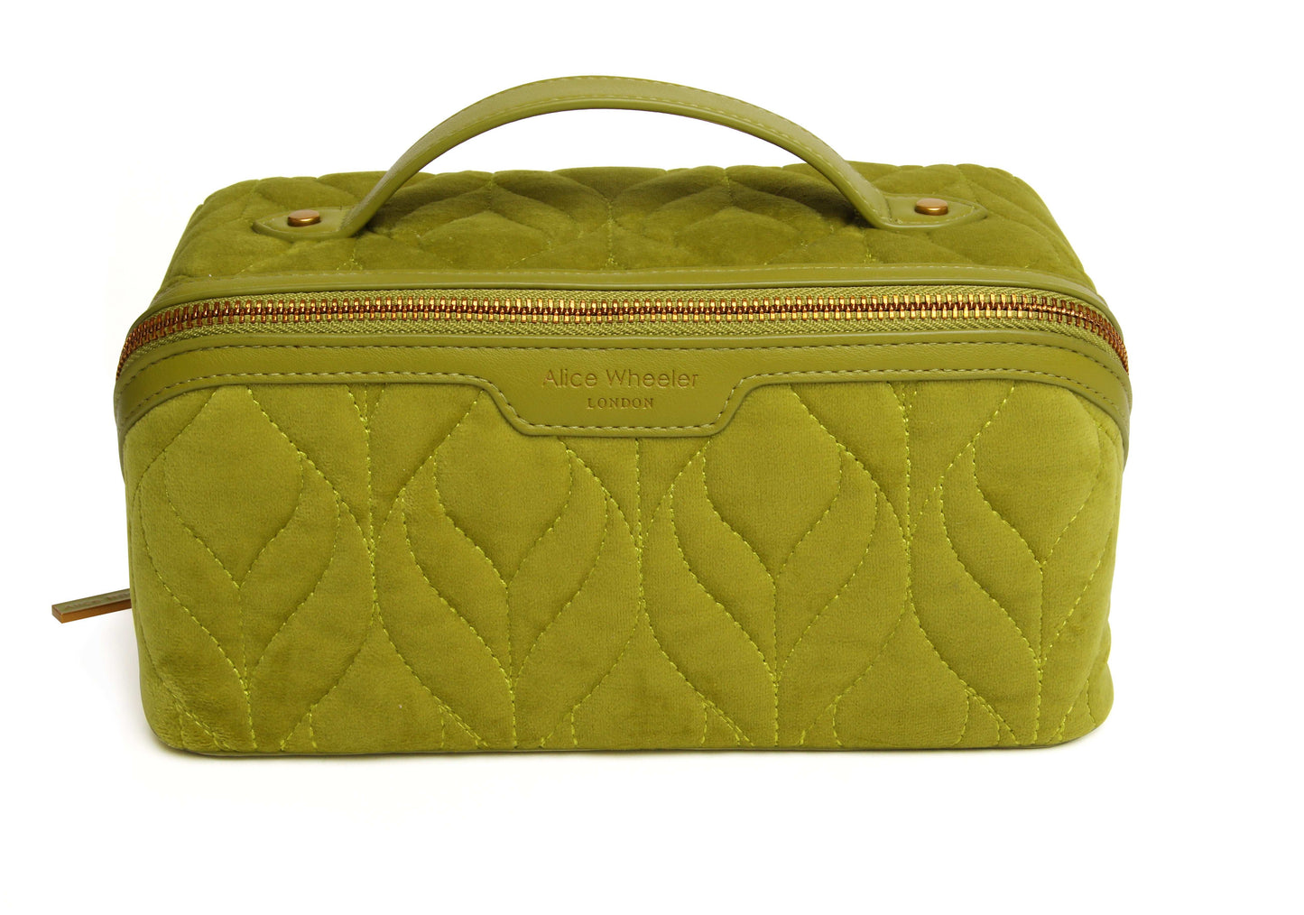 Lime Velvet Train case