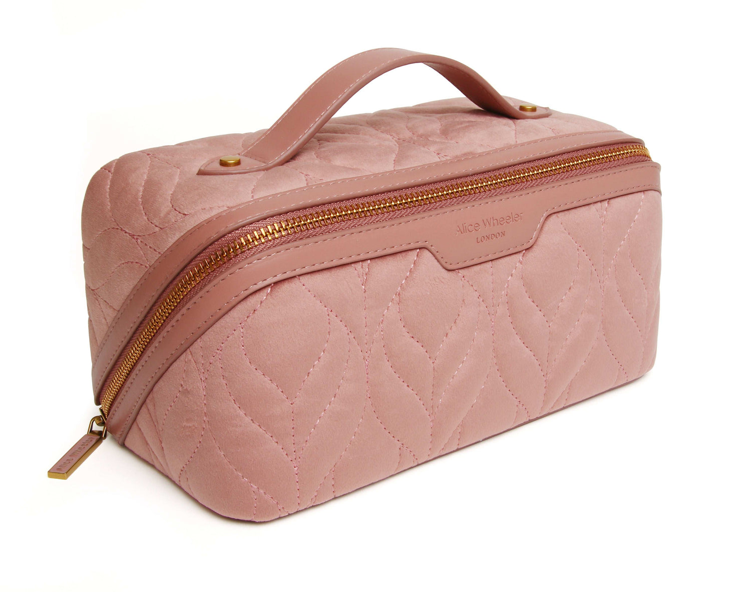 Pink Velvet Train Case