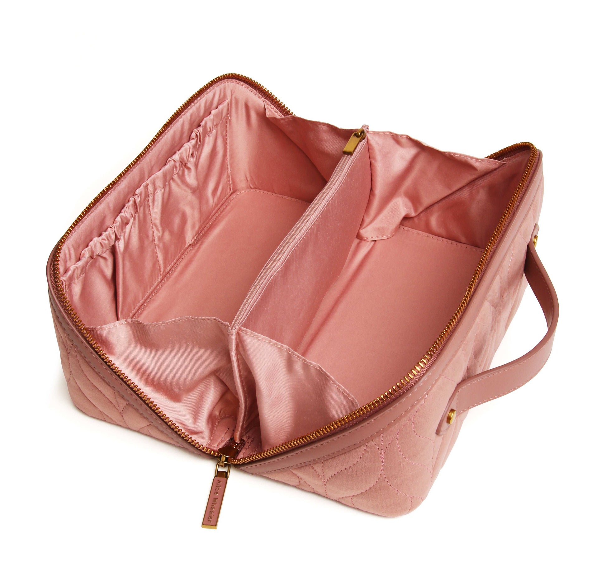Pink Velvet Train Case