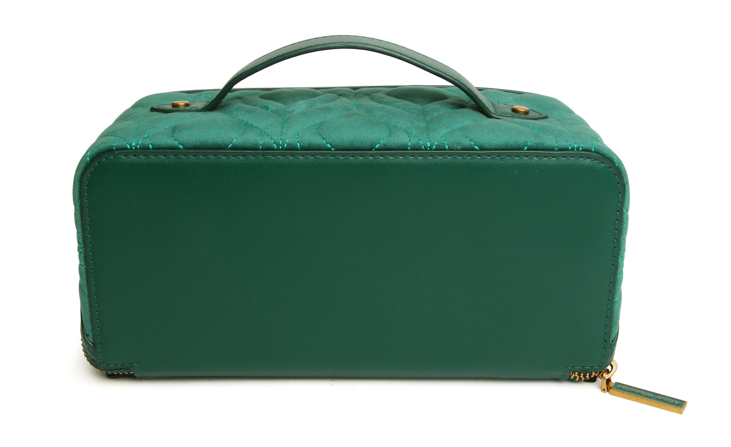 Teal Velvet Train Case