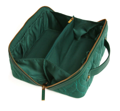 Teal Velvet Train Case