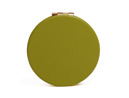 Lime Round mirror compact