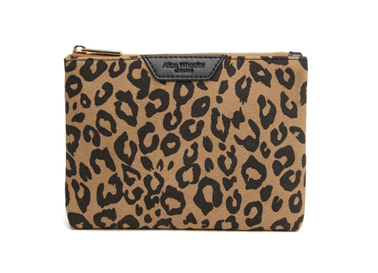 Dark Leopard Print Pouch