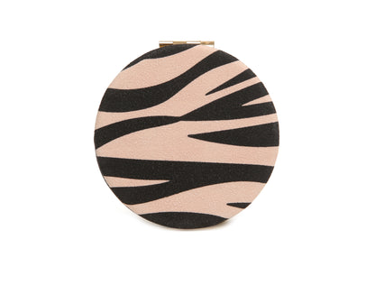 Zebra Round mirror compact
