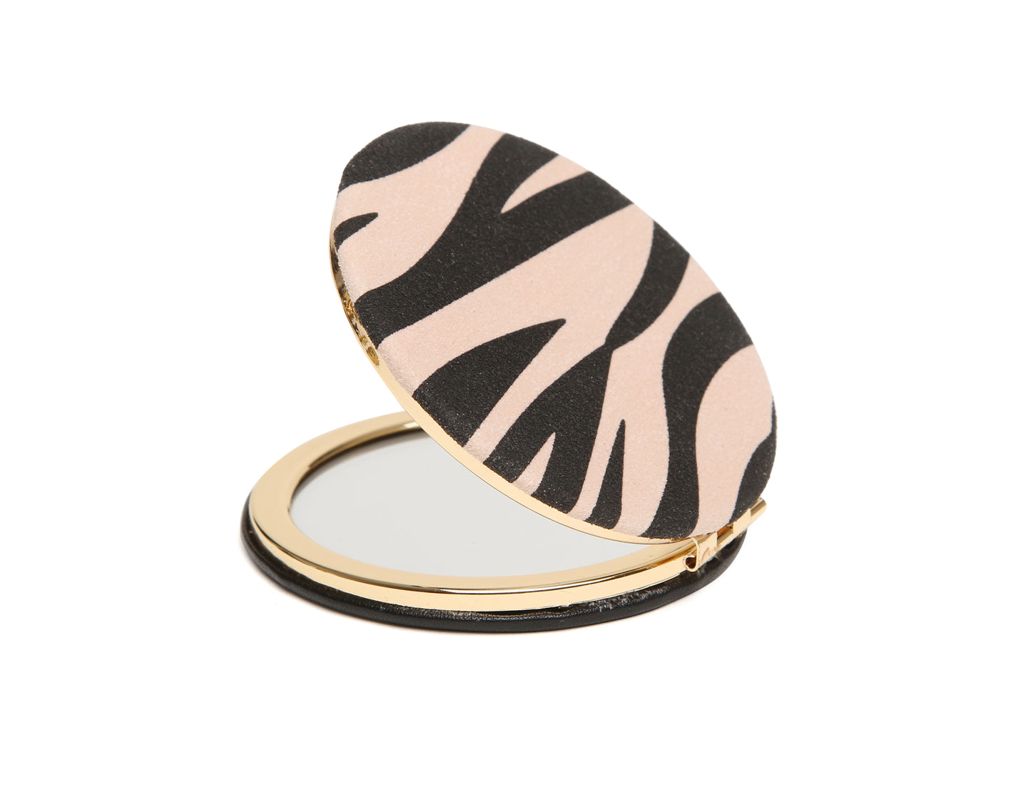 Zebra Round mirror compact