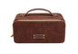 Chocolate Kensington Suede Train Case