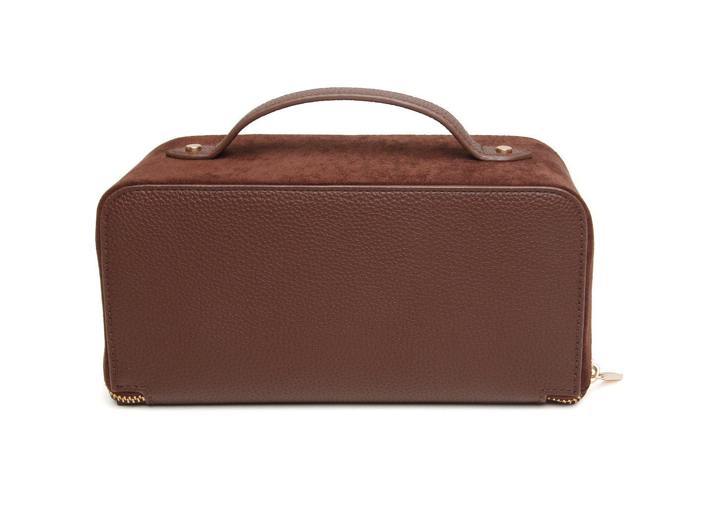 Chocolate Kensington Suede Train Case