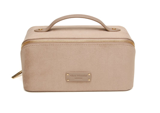 Mink Kensington Suede Train Case