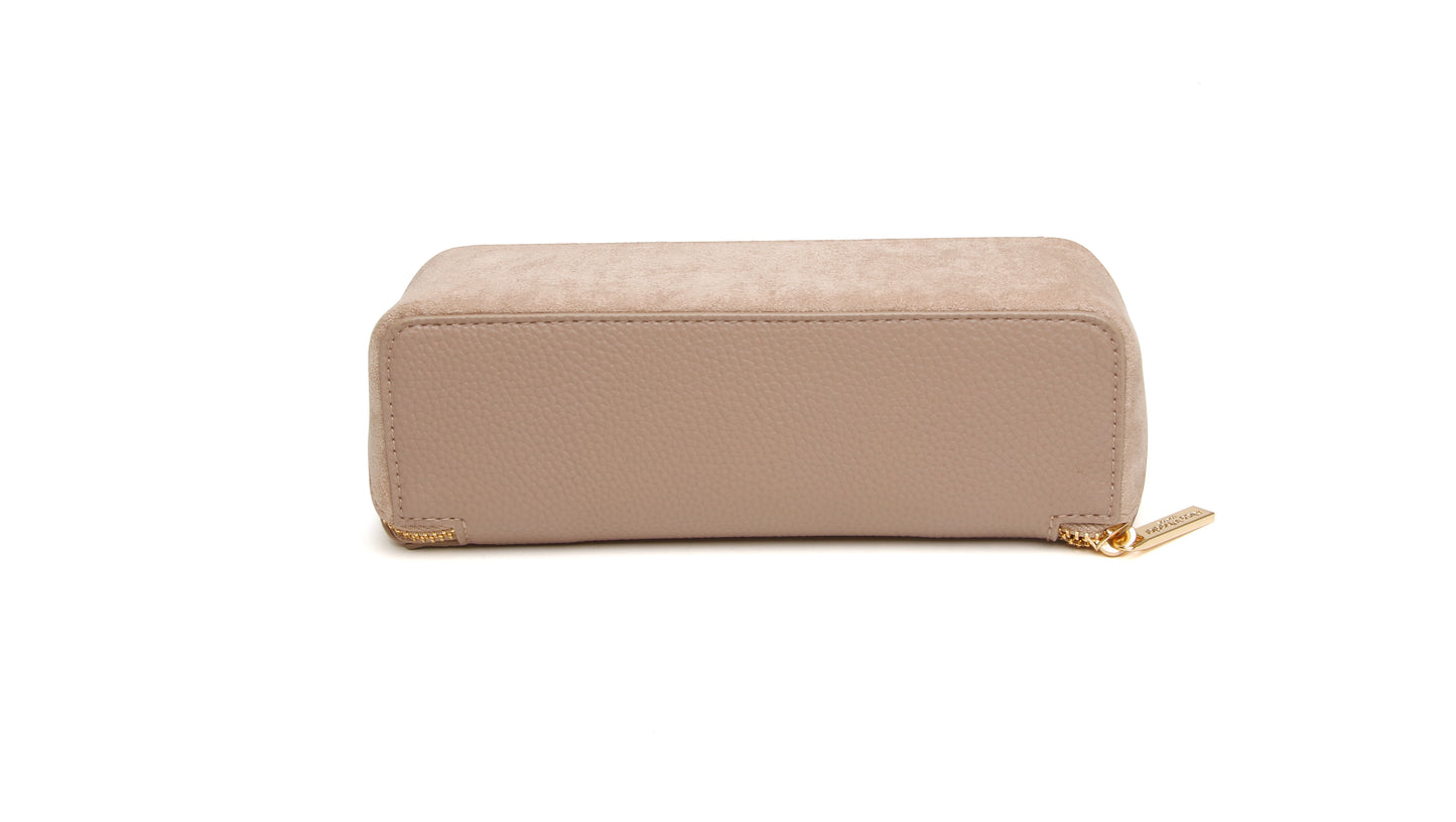 Mink Kensington Suede Small Train Case
