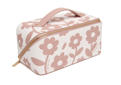 Pink Floral Train Case