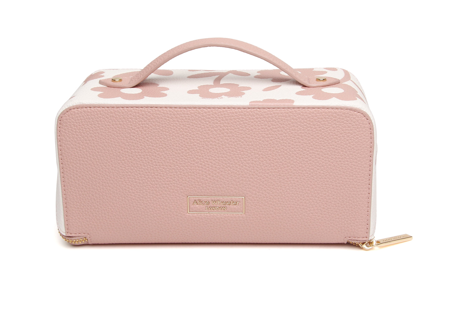 Pink Floral Train Case