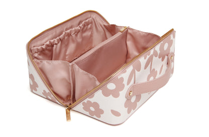 Pink Floral Train Case
