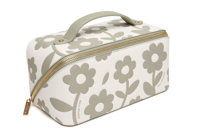 Pistachio Floral Train Case