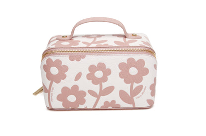 Pink Floral Mini Train Case
