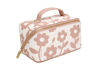Pink Floral Mini Train Case