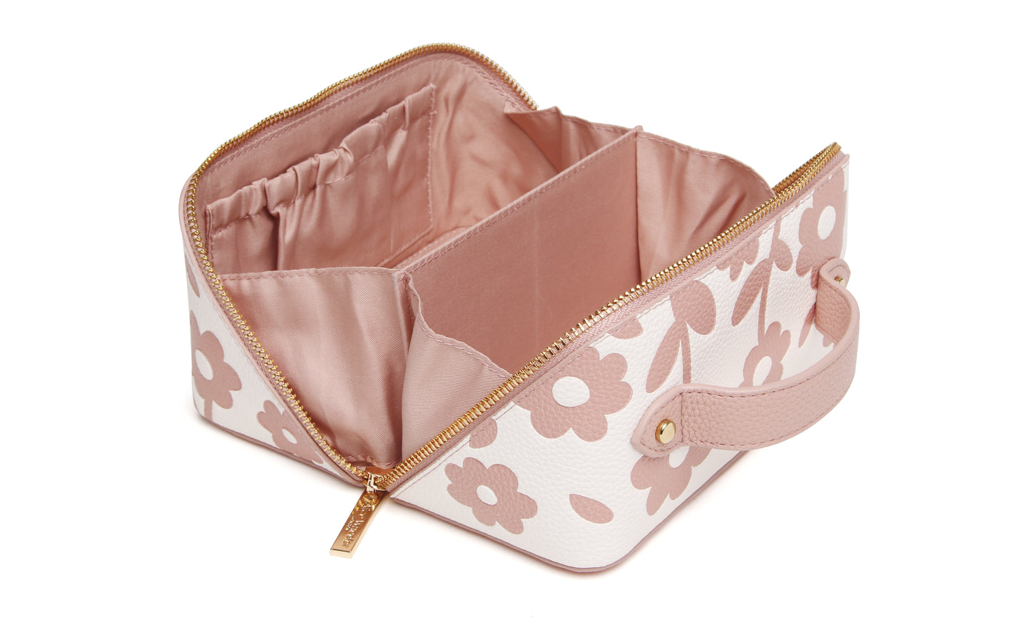 Pink Floral Mini Train Case