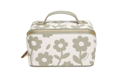 Pistachio Floral Mini Train Case