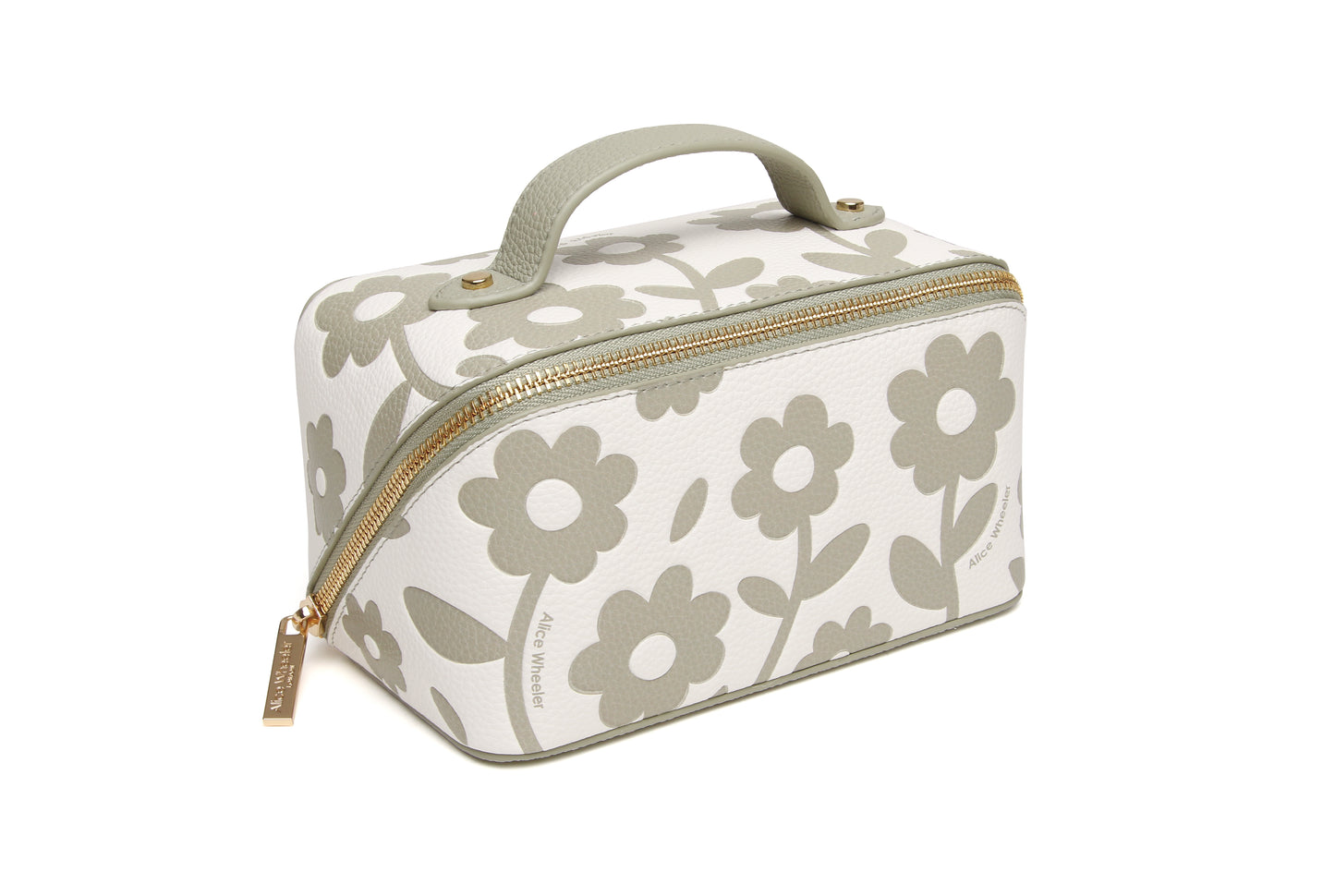 Pistachio Floral Mini Train Case