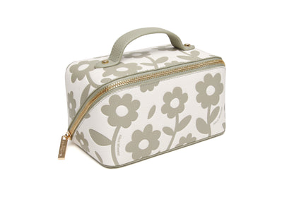 Pistachio Floral Mini Train Case