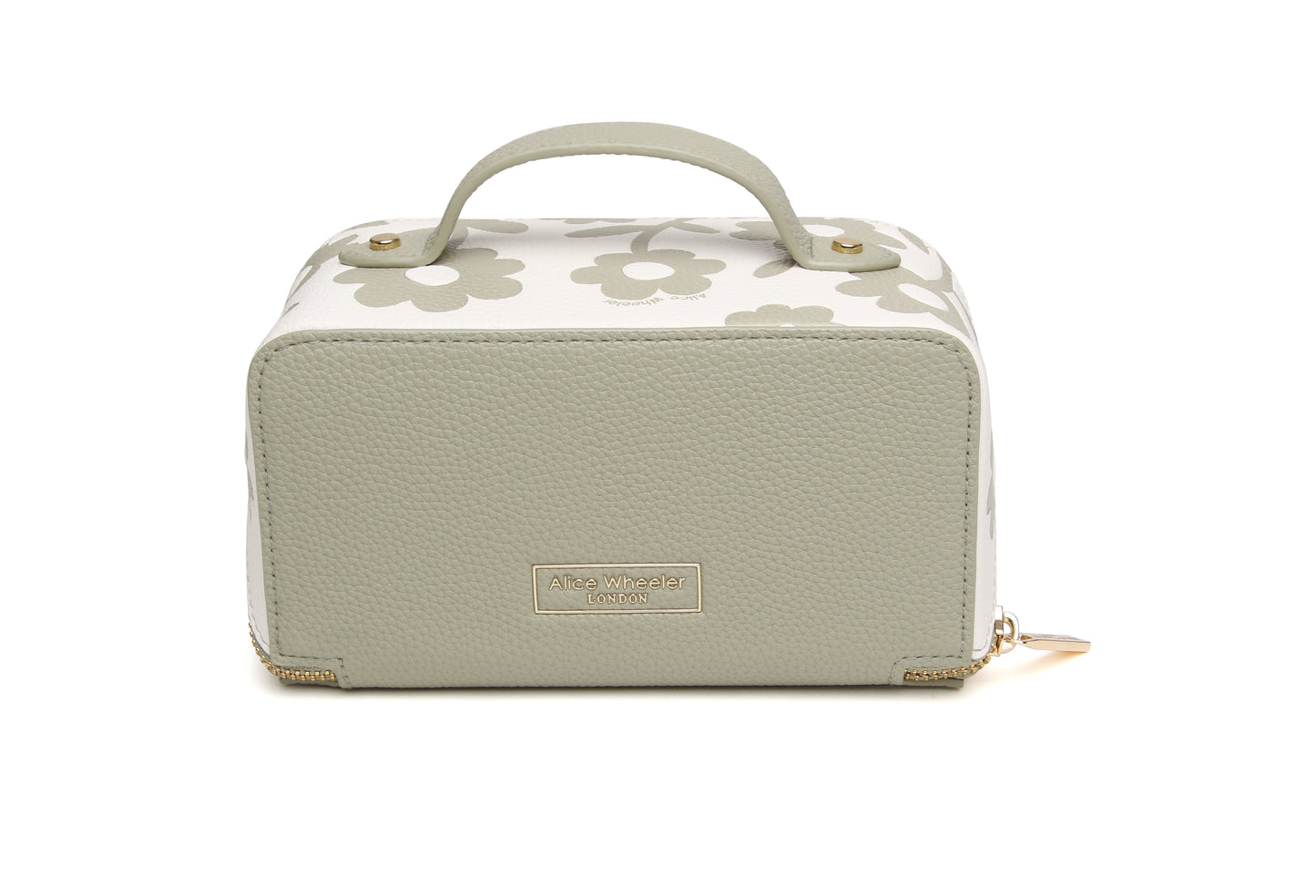 Pistachio Floral Mini Train Case