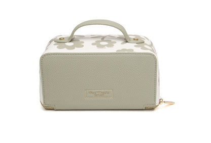 Pistachio Floral Mini Train Case