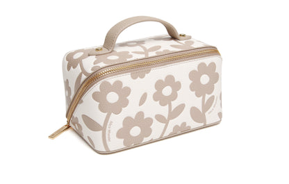 Stone Floral Mini Train Case
