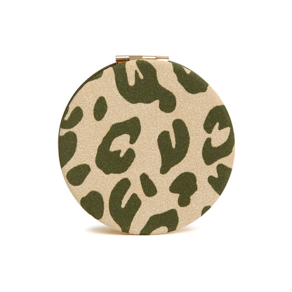 Olive Leopard - Round Compact Mirror