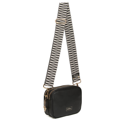Black Soho Dual Compartment Camera Crossbody Bag