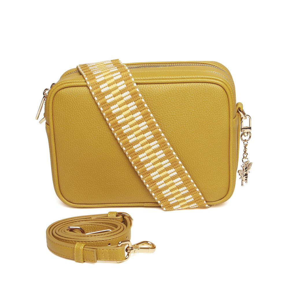 Ochre Soho duel compartment camera cross body bag Alice Wheeler London