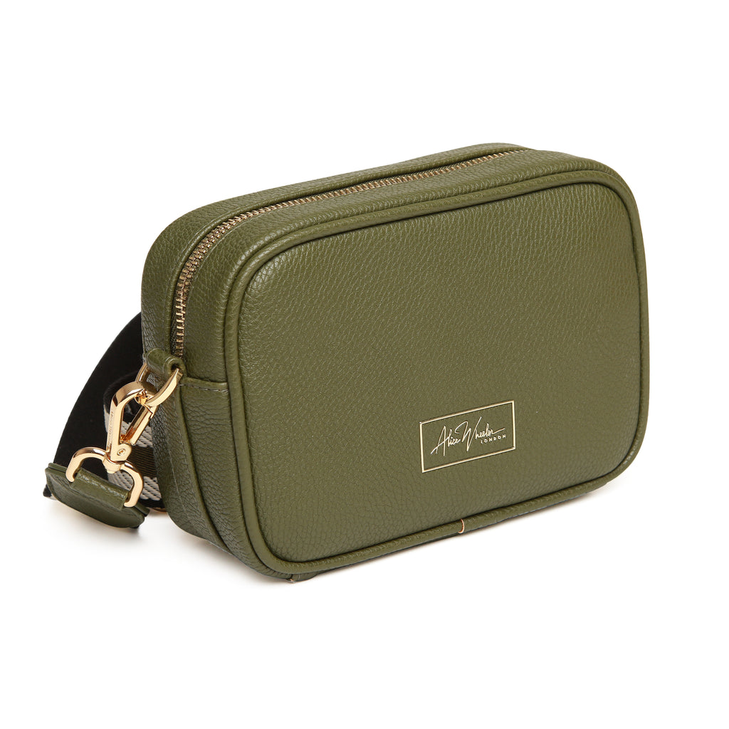 Olive Mini mayfair with webbing strap