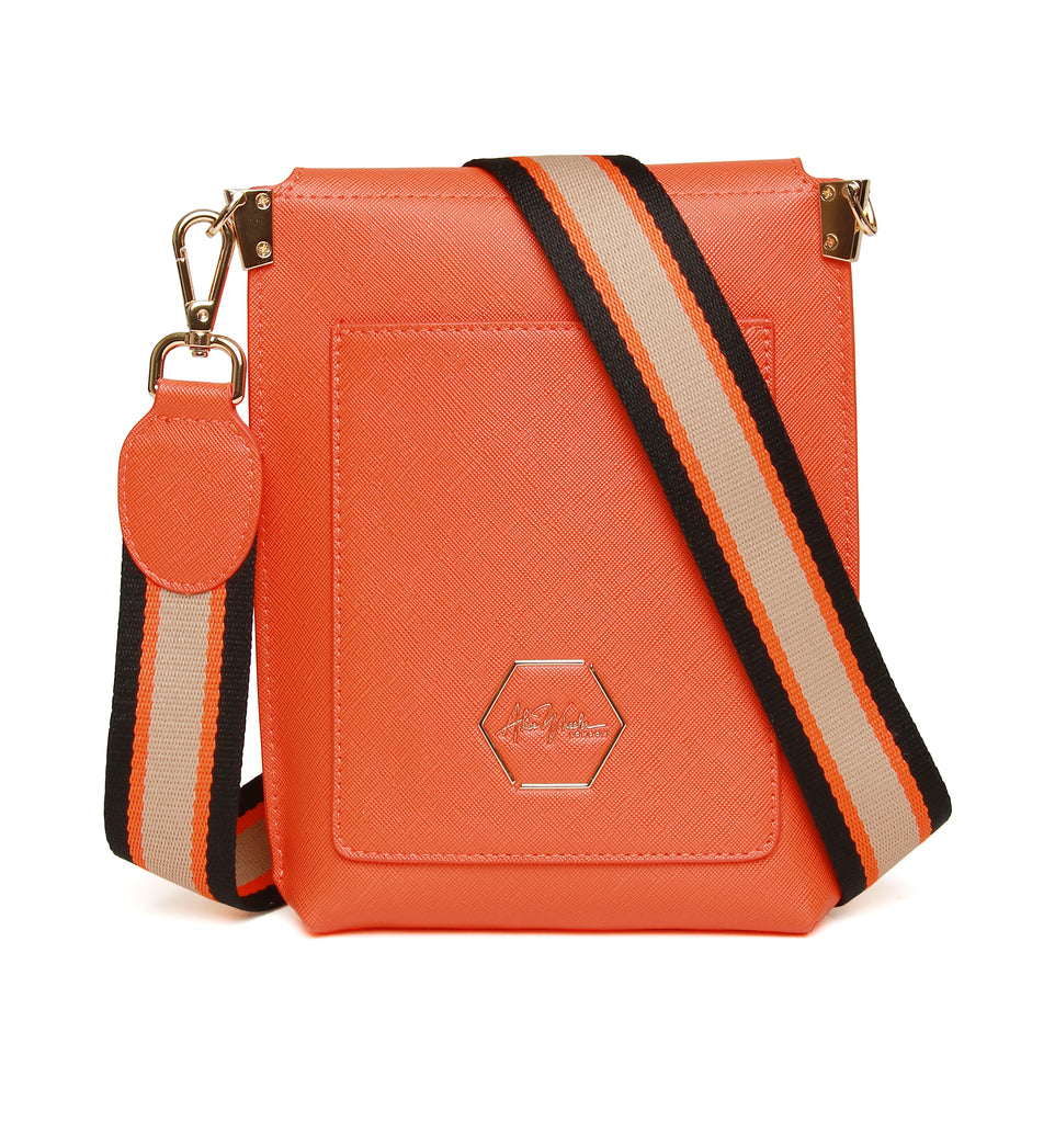 Orange - Brompton Honeycomb Cross Body Bag