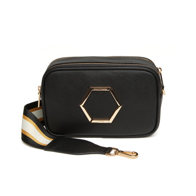 Black - Pimlico Honeycomb Cross Body Bag