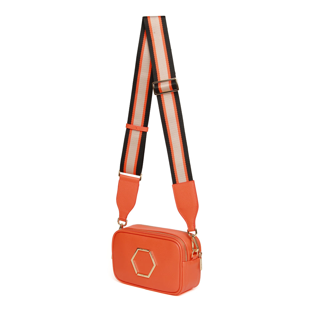 Orange Pimlico Honeycomb Cross Body Bag
